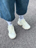 莎萊茜（SALAXI）2025秋冬新品時(shí)尚老爹鞋網(wǎng)面情侶運動(dòng)休閑鞋厚底增高鞋男女士同款 白色 41 【男款】 曬單實(shí)拍圖