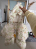 巴拉巴拉嬰兒花版羽絨服女童冬季短款外套保暖甜美時(shí)尚萌208424107010 曬單實(shí)拍圖
