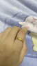 中國黃金（CHINA GOLD）黃金戒指男女款足金三生三世素圈情侶對戒結婚生日禮物女生送女友 17號 三件套【光面+磨砂+光面】約0.9g 曬單實(shí)拍圖