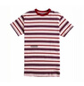 白鹿語(yǔ)夏季時(shí)尚撞色條紋短袖復古休閑圓領(lǐng)百搭T恤女 紅條  M  曬單實(shí)拍圖