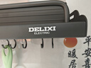 德力西（DELIXI）廚房置物架多功能免打孔壁掛式調味料筷子刀架用品大全收納 槍灰-雙杯10鉤 80cm*14cm*9.5cm 曬單實(shí)拍圖