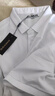 羅蒙（ROMON）純色商務(wù)職業(yè)正裝男士白襯衫工裝外套長(cháng)袖襯衣男CS108白色5XL 曬單實(shí)拍圖