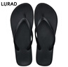 LURAD 人字拖女士平跟防滑夏季夾腳沙灘外穿EVA拖鞋 黑色 37-38 曬單實拍圖