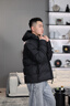 EMPORIO ARMANI/阿瑪尼官方旗艦EA7/新款男防風(fēng)防水面包夾克棉服外套秋季 UC001-黑色 M  (推薦：135-150斤) 曬單實(shí)拍圖
