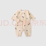 巴厘小豬新生兒嬰兒衣服春秋哈衣爬服初生兒四季長(cháng)袖連體衣嬰兒睡衣 【綁帶款】展翅鵬飛 59cm 曬單實(shí)拍圖