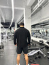 MUSCLE DOG肌肉狗POLO長(cháng)袖T恤男2025秋季新品美式純色寬松運動(dòng)訓練健身上衣 黑色 XL 曬單實(shí)拍圖