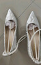 ZHR高跟鞋女優(yōu)雅尖頭細跟女鞋高級感珍珠綁帶水晶單鞋女 Y765銀色 38 曬單實(shí)拍圖