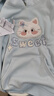 森女部落學(xué)院可愛(ài)貓咪刺繡圓領(lǐng)長(cháng)袖衛衣女2025新款加絨寬松上衣秋 藍色連帽衛衣（加絨） 單件 M 曬單實(shí)拍圖