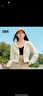森馬（Semir）【梅花聯(lián)名】短外套女寬松連帽夾克2024年秋新款顯高顯瘦上衣白色 奶白10501 XL 曬單實(shí)拍圖