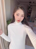 浪莎半高領(lǐng)打底衫女春秋內(nèi)搭2025新款洋氣白色堆堆領(lǐng)修身長袖顯瘦上衣 白色 （堆堆領(lǐng)） 均碼 【適合80-135斤】 曬單實(shí)拍圖