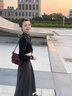 NOME氣質(zhì)半高領(lǐng)木耳邊針織毛衣打底衫女2025新款秋冬內搭 黑色 均碼 曬單實(shí)拍圖
