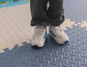 江博士（DR·KONG）2025春季新款男女寶寶步前鞋運動(dòng)透氣大網(wǎng)孔軟底休閑兒童鞋 米/藍/銀 21 腳長(cháng)約12.0-12.6 曬單實(shí)拍圖