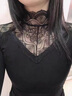 皮爾卡丹（pierre cardin）加絨加厚蕾絲打底衫女秋冬時(shí)尚洋氣2025新款長(cháng)袖內搭保暖小衫上衣 黑色蕾絲加絨 加絨 2XL 曬單實(shí)拍圖