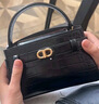 CHARLES&KEITH鱷魚紋凱莉包手提斜挎婚包包女包生日禮物七夕禮物CK2-50270880-1 Black黑色 S 曬單實(shí)拍圖