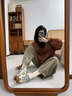 波爾諦奇（BOERDIQI）拼色百搭德訓(xùn)鞋女新款軟底戶外運(yùn)動輕便舒適休閑鞋 駝色 38 曬單實(shí)拍圖