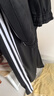 阿迪達斯 （adidas）長(cháng)褲男秋季寬松透氣直筒褲跑步運動(dòng)防風(fēng)休閑褲 黑白 3XL 曬單實(shí)拍圖