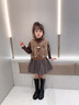 WVD女童秋冬套裝2025新款洋氣時(shí)髦女小童網(wǎng)紅炸街女孩寶寶冬季三件套 巧克力色扣子款 巧克力色扣子款 100 CM 曬單實(shí)拍圖