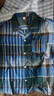 MUJIMUJI 大童 馬德拉斯格紋 開(kāi)領(lǐng)短袖襯衫兒童襯衣純棉全棉 CB1J8A4S 藍色格紋 130 cm /64A 曬單實(shí)拍圖