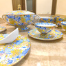 鴻喜盛世宮廷琺瑯彩萬(wàn)花餐具套裝奢華碗盤(pán)組合餐具高檔骨瓷碗盤(pán)餐具套裝 琺瑯彩【金地萬(wàn)花~10人】70件 曬單實(shí)拍圖