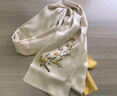 織錦樓真絲絲巾女桑蠶絲蘇州手工刺繡圍巾送禮蘇繡絲綢外搭小披肩禮盒裝 曬單實(shí)拍圖