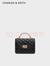 CHARLES&KEITH25秋季新款菱格鏈條手提斜挎包小方包CK2-50701608 曬單實(shí)拍圖