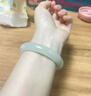 凈心石 和田玉手鐲女款平安鐲內徑約57-58mm 曬單實(shí)拍圖