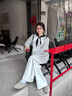 LDBE韓系字母印花條紋長(cháng)袖T恤女2025新款寬松秋季穿搭慵懶風(fēng)上衣打底 白色 M 【80-100斤】 曬單實(shí)拍圖