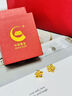 中國黃金（CHINA GOLD）18k金一周星期耳釘2025年新款耳飾老婆生日禮物中秋節(jié)禮物送女友 （七夕限定）18k金一周星期耳釘 曬單實拍圖