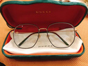 古馳（GUCCI）近視眼鏡框男女金絲文藝素顏大框眼鏡方形專(zhuān)業(yè)配鏡可配度數防藍光 GG0396O-001-56 單鏡框 無(wú)度數 (支持試戴) 曬單實(shí)拍圖