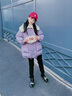 木木屋（mumuwu）品牌童裝女童棉服冬季兒童棉衣加厚保暖小女孩外套北方中大童棉襖 紫色 140 適合130-140cm年齡9-10歲 曬單實拍圖