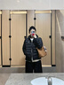 瑪嬌媚（Majiaomei）羽絨棉服女短款2025年冬季新款韓版修身排骨服輕薄棉衣連帽外套女 卡其灰 M 曬單實(shí)拍圖