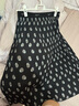 幻走（MOVEUP）夏季新款.FUN系列趣味印花壓褶黑色半身裙 夜黑 S 曬單實(shí)拍圖