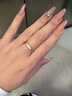 花有心柿韓式白貝母鈦鋼戒指女輕奢高級感尾戒素圈戒指2025新款爆款食指環(huán) 韓式一式白貝母戒指【金色】 7號（建議100-120斤選） 曬單實(shí)拍圖