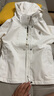暇步士（Hush Puppies）童裝女童風(fēng)衣25秋大童連帽戶(hù)外服兒童收腰外套 米白色    130   曬單實(shí)拍圖