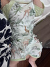 婧麒（JOYNCLEON）嬰兒睡袋夏款純棉兒童寶寶睡衣七分袖一體睡袍 綠 73 jsd156258 曬單實(shí)拍圖