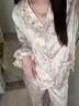 hello Kitty真絲睡衣女春夏吊帶四件套薄款絲綢家居服禮盒送女友 甜心Kitty【長袖+長褲+送發(fā)圈】 L 建議【100-120斤】 曬單實(shí)拍圖