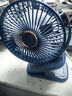 得印小風(fēng)扇桌面風(fēng)扇電風(fēng)扇宿舍靜音小型夾扇USB風(fēng)扇辦公室6寸迷你臺式小電扇嬰兒吹飯藍色0963 曬單實(shí)拍圖