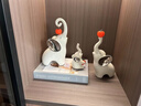 輕奢現(xiàn)代玄關(guān)陶瓷大象擺件家居客廳酒柜電視柜裝飾品喬遷新居禮物 一家三口象656白銀 曬單實拍圖