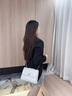 狄梵普輕奢包包女包女士2025新款斜挎單肩包生日七夕節(jié)禮物送女友送老婆 白色【禮盒裝】 小包 曬單實(shí)拍圖