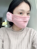 七色紡保暖口罩女秋冬季防風(fēng)防寒護耳口罩女士電動(dòng)車(chē)騎行面罩 粉色 曬單實(shí)拍圖