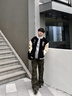 準者夾克外套男美式運動(dòng)棒球服秋冬季新款復古刺繡休閑雙層上衣 曬單實(shí)拍圖