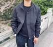 花花公子立領(lǐng)夾克外套男士春秋季2025新款高端休閑秋冬加絨沖鋒衣工裝上衣 黑色【春秋款】 L 【125-145斤】 曬單實(shí)拍圖