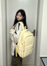 PRUY書(shū)包女生大學(xué)生高中學(xué)生初中生小學(xué)2025新款大容量背包旅行雙肩包 黃色 曬單實(shí)拍圖