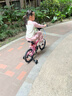 書(shū)比（sooibe）伸縮跨齡折疊兒童自行車(chē)3歲-16周歲男孩女孩折疊輔助輪學(xué)生車(chē)005 16寸【005公主粉】輔輪可站人 曬單實(shí)拍圖