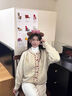 彌柯菲 MEKF法式復古撞色針織毛衣女2025秋冬新款寬松設計感休閑開(kāi)衫外套上衣燕麥均碼 曬單實(shí)拍圖