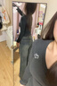 紅蜻蜓修身V領長袖t恤女2025新款秋季美式復古上衣服內(nèi)搭顯瘦正肩 深灰色 M 建議95斤-105斤 曬單實拍圖