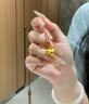 中國黃金（CHINA GOLD）黃金福滿葫蘆項鏈女款百搭足金吊墜七夕情人節(jié)生日禮物送女友老婆 葫蘆項鏈【棕繩】約1.1g+品牌禮盒 曬單實拍圖
