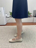愛步（ECCO）芭蕾舞鞋女 25年新款百搭方頭淺口單鞋瑪麗珍女鞋 舞悅234343 石灰色23434301378 38 曬單實拍圖