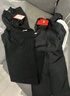 李寧運動(dòng)套裝男春秋休閑跑步防風(fēng)服訓練風(fēng)衣連帽沖鋒外套速干兩件套 黑色風(fēng)衣外套+棉質(zhì)直筒長(cháng)褲 3XL /190 (190斤-205斤) 曬單實(shí)拍圖