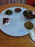 志高（CHIGO）暖菜板+火鍋 飯菜保溫板  圓形飯菜加熱暖菜板保溫板電磁爐家用自動旋轉(zhuǎn)多功能帶火鍋餐桌轉(zhuǎn)盤神器 【自由旋轉(zhuǎn)】80CM | 無火鍋 白色 曬單實拍圖
